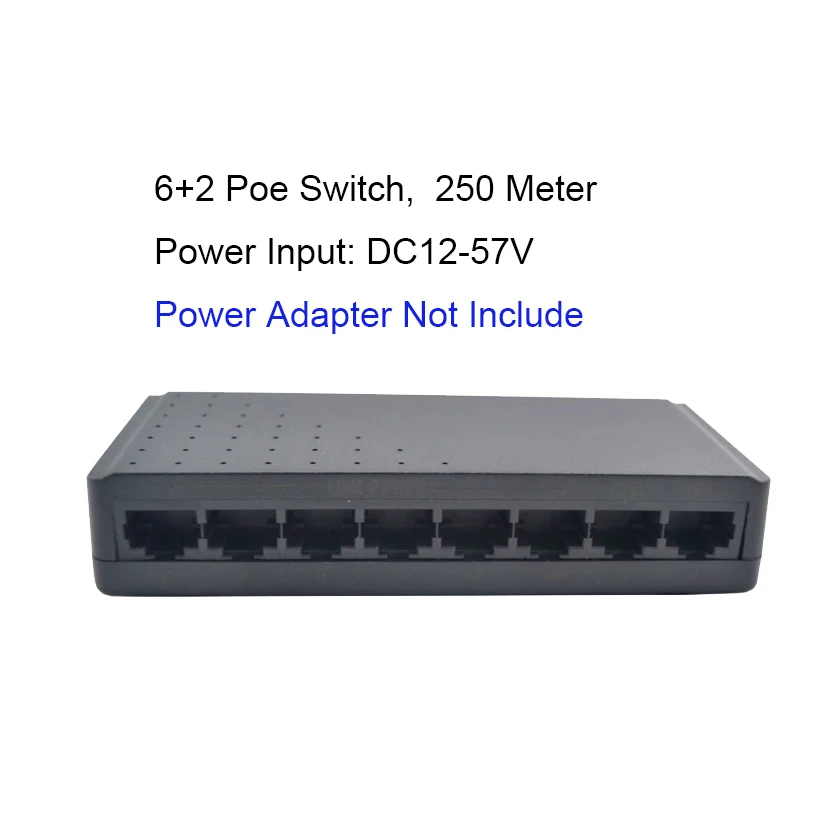 250 метра сети ethernet коммутаторы POE LAN 6 Порты и разъёмы коммутатора RJ45 подставка для