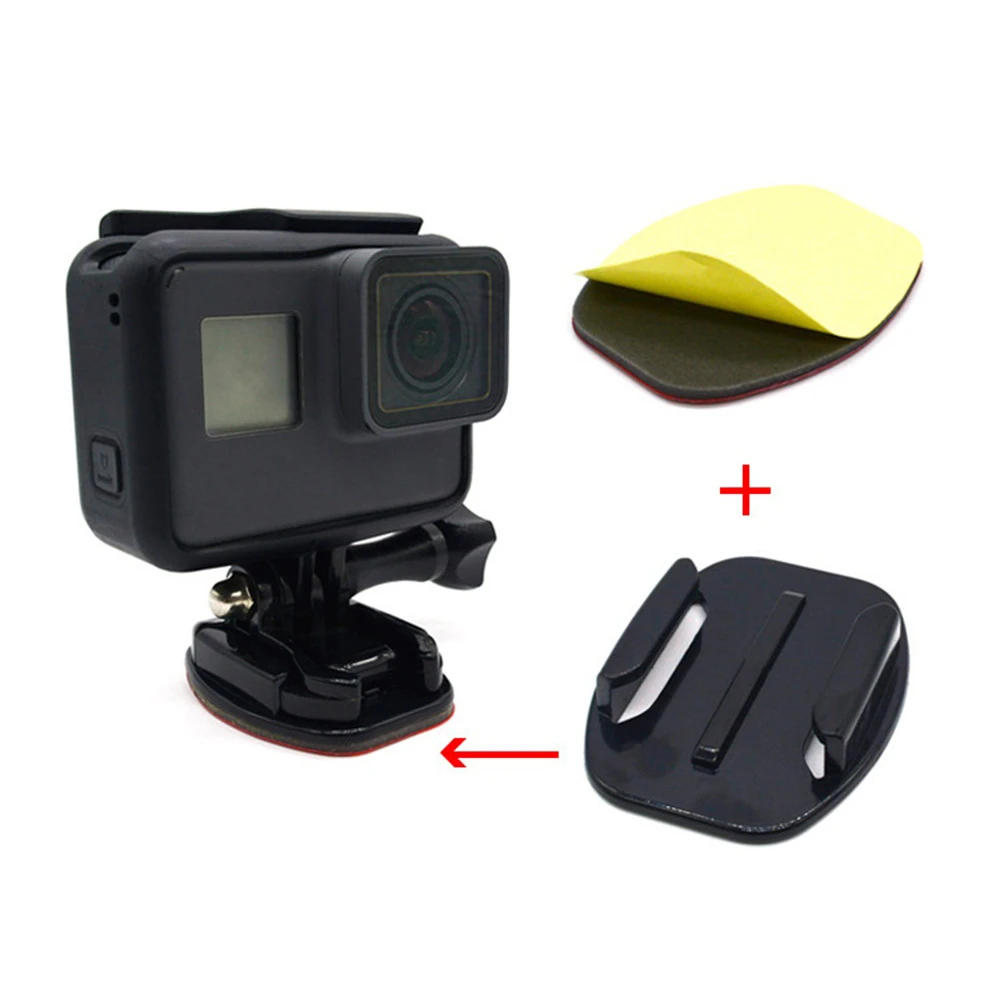 Клейкие крепления для GoPro 7 6 5 4 3 изогнутые плоские клейкие прокладки Xiaomi Yi SJCAM