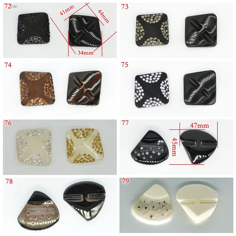 Бесплатная доставка ручных декоративных крупных пуговиц с камнями из искусственной смолы для шитья одежды и аксессуаров кожаных изделий.