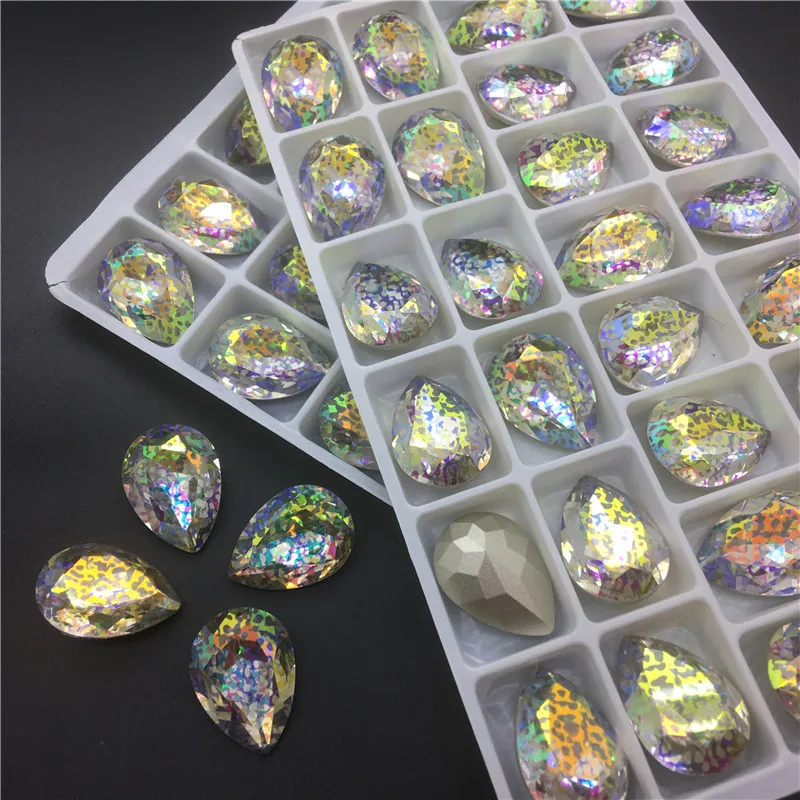 TopStone Crystal AB Patina 13X18 мм 10x14 K9 стеклянные каплевидные кристаллы изысканный камень