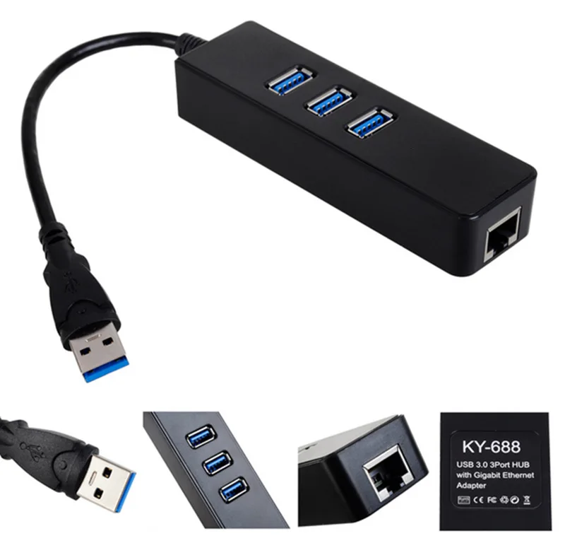 USB 3 0 концентратор 10/100 Мбит/с гигабитный Ethernet адаптер к RJ45 Сетевая карта Lan порта