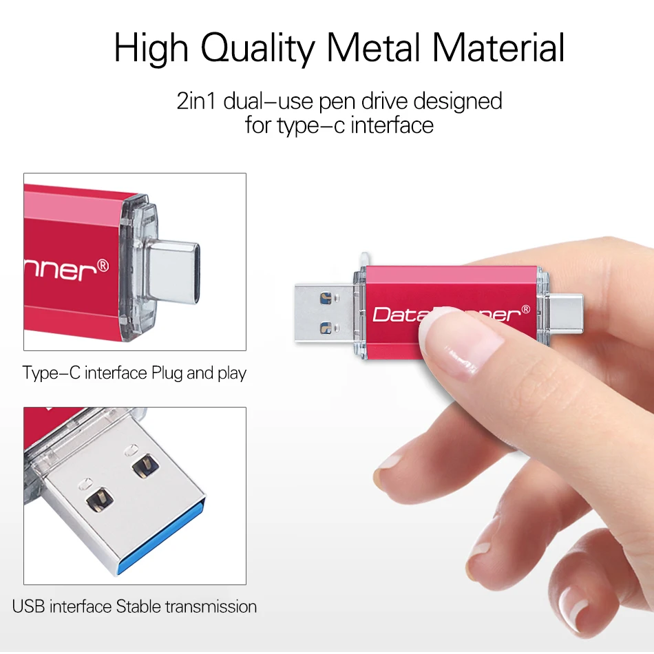 Флеш накопитель DataRunner 2 в 1 USB флеш OTG 512 ГБ 16 32 64 128 256 ГБ|USB флэш-накопители| |