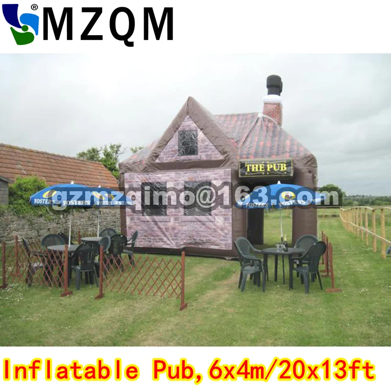 

free air ship to door,Attractive hot sale Inflatable Pub,6x4m/20x13ft outdoor inflatable party Bar house tent for sale