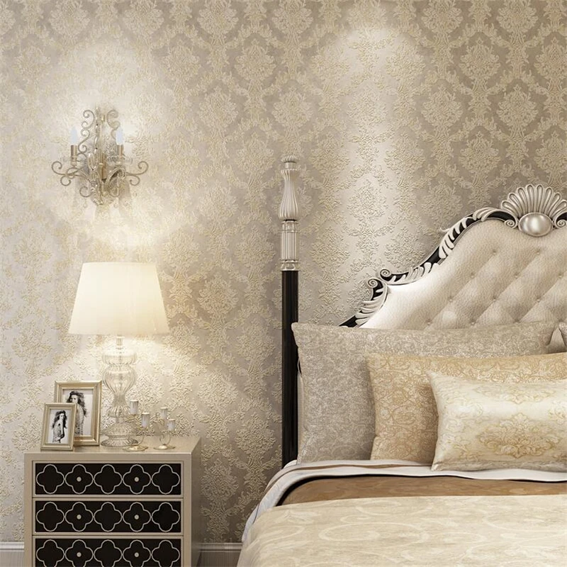 beibehang new Wallpaper luxury European environmentally friendly non-woven wallpaper TV background bedroom living room | Обустройство