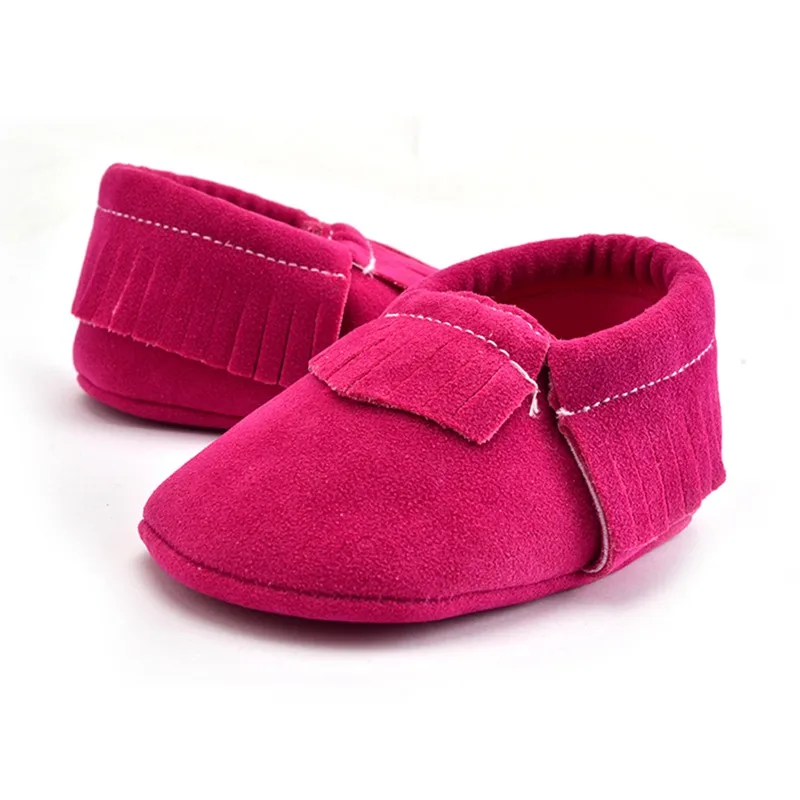 Pattern 1 Color 10 Bebes/мокасины из искусственной замши для новорожденных мальчиков и девочек; Мягкие Мокасины; обувь для первых шагов с бахромой на мягкой нескользящей подошве; обувь для малышей - Цвет: Pattern 1 Color 10