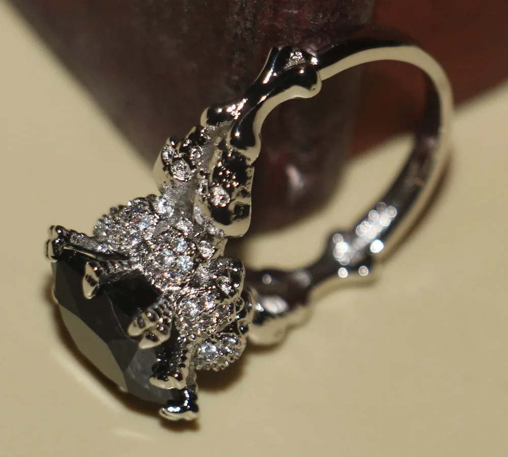 Винтажное ювелирное изделие Choucong Виктория 10 карат заполненное белым золотом