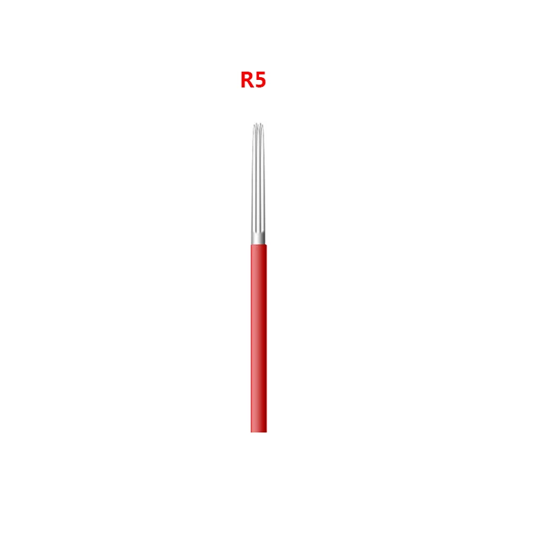 

50pcs Lamina Shading R5 LINER Microblading Tebori Needles Manual Needle for Fog Eyebrow Blade Round Needles for Permanent Makeup