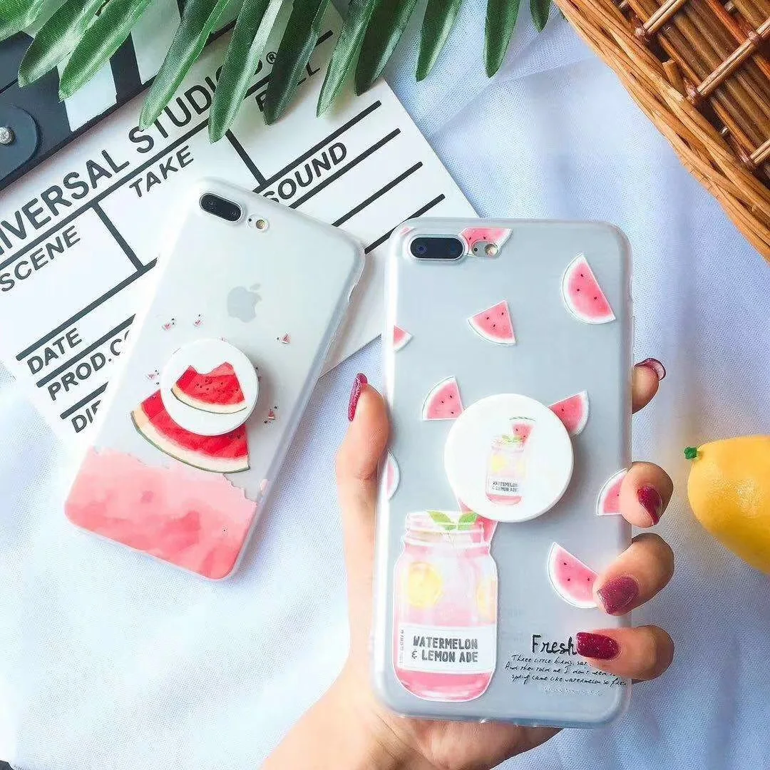 Cover For VIVO V5 V7 V9 Lite Plus Cute watermelon Bracket Silicon Case Y51 Y53 Y55 Y66 Y67 Y71 Y75 Y79 Y85 Soft |