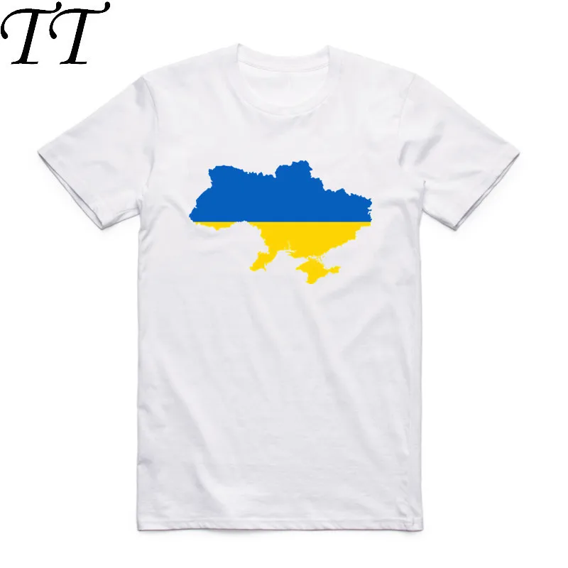 2019 Мужская футболка с принтом флага Украины модная короткими рукавами и круглым