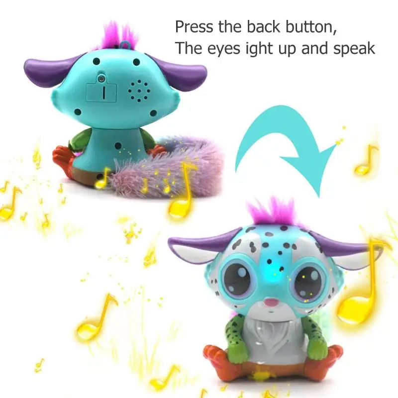 Acousto-optic Touch Response Interactive Pet Magic Colorful Tail Fox детские игрушки