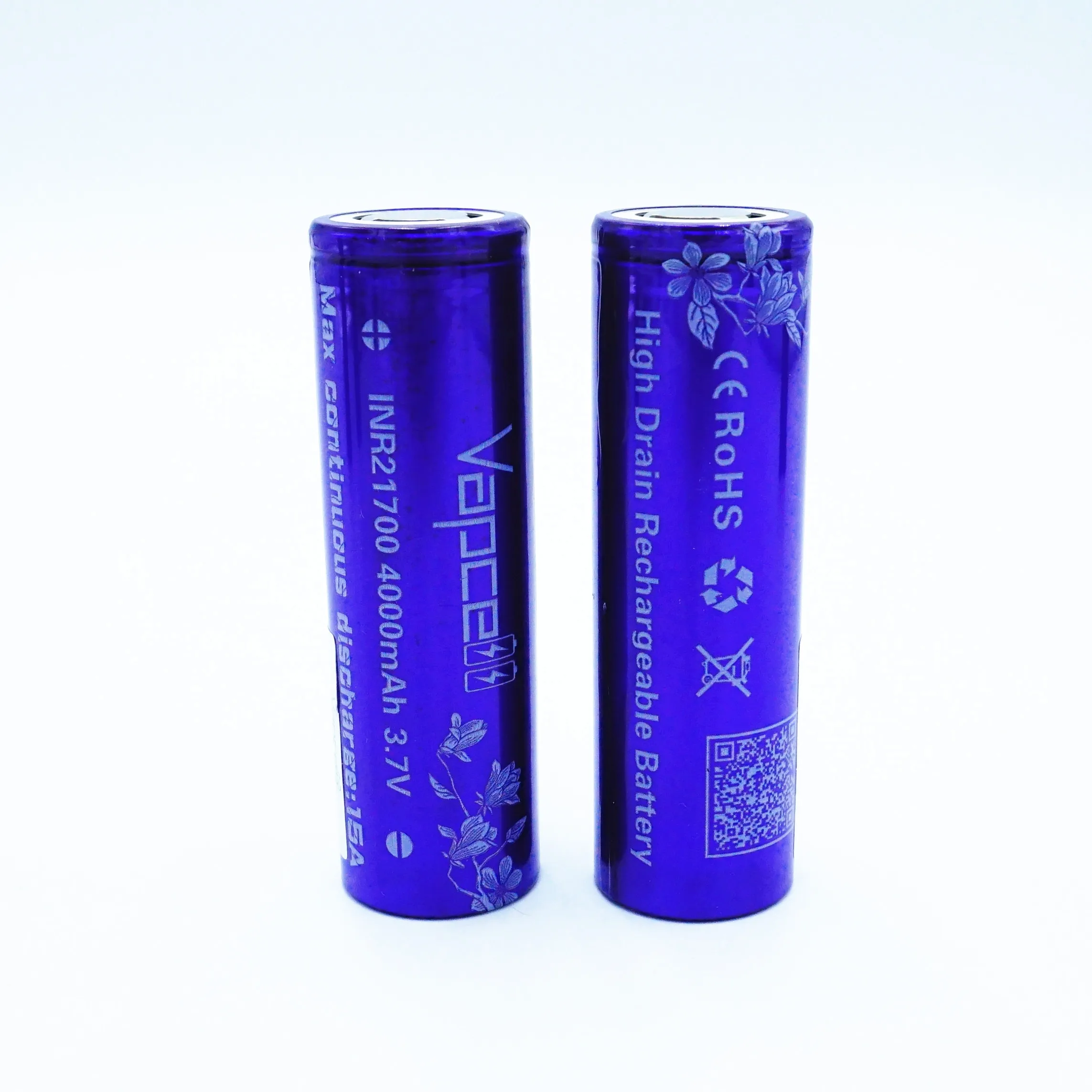 Бесплатная доставка 2 шт Vapcell INR 21700 батарея 4000mah 15A Высокая мощность электронный
