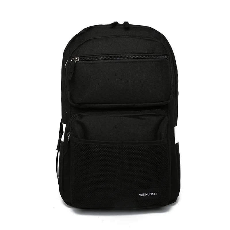 Черный OZUKO Повседневный холщовый рюкзак для мужчин Женский Mochila модные школьные сумки большой емкости водонепроницаемый рюкзак для путешествий Mochilas - Цвет: Черный