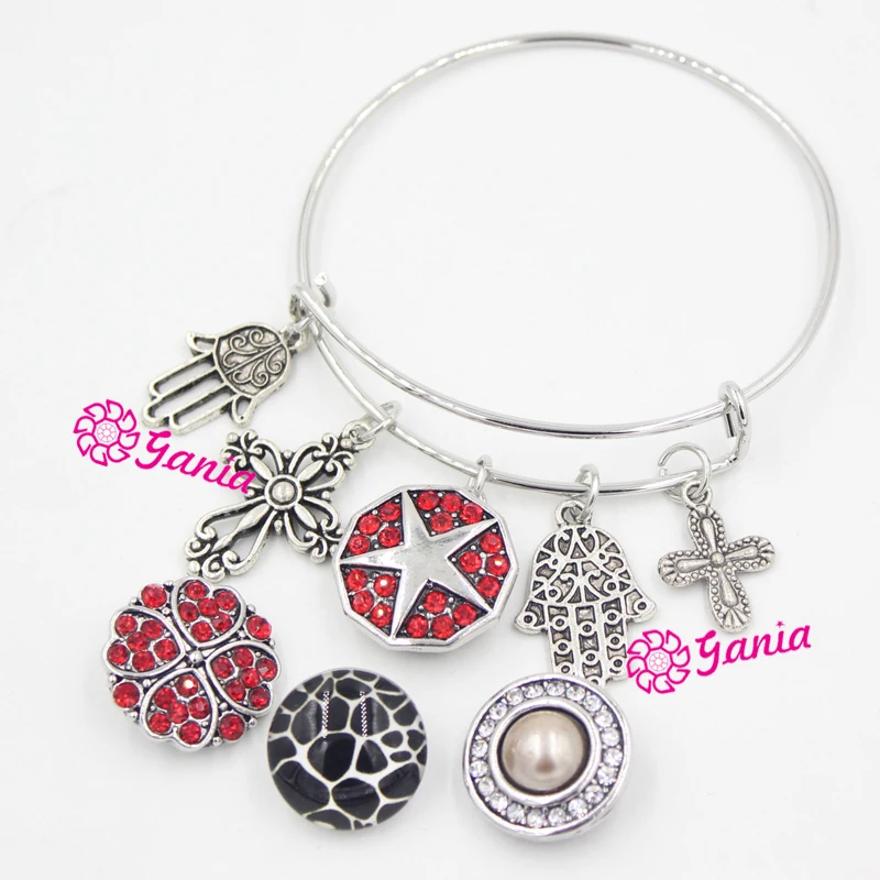 10PCS Wholesale Interchangeable DIY Jewelry Religious Faith Cross Hand Charms Bracelets for women Fit Snap | Украшения и