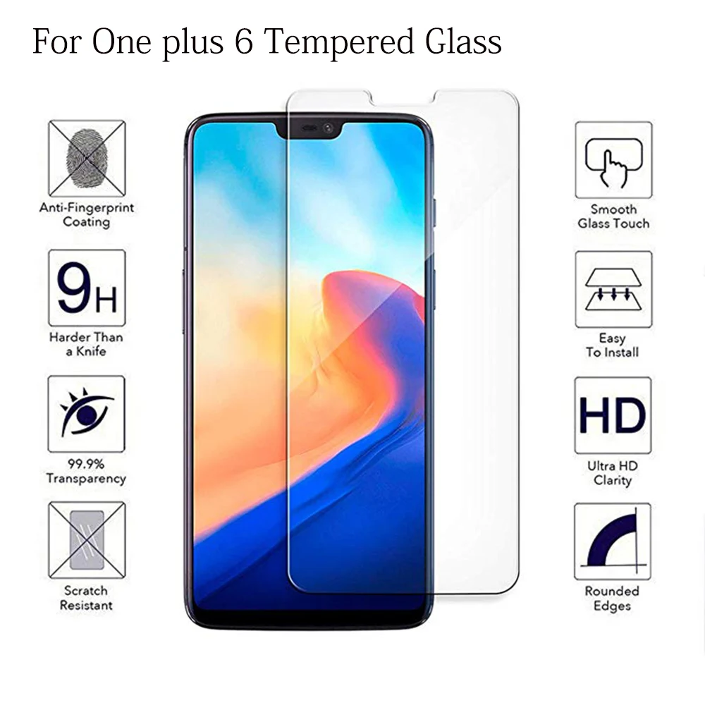 Закаленное стекло с полным покрытием для телефона 1 + Oneplus 6 6T полное клеевое