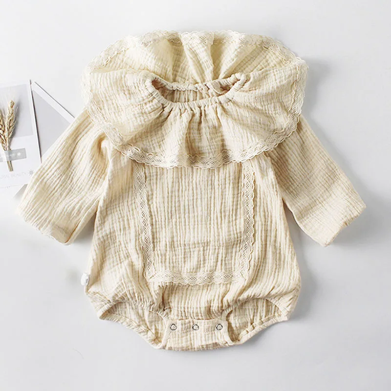 82050 Khaki Комбинезоны для маленьких девочек, коллекция года, Осенние хлопковые комплекты одежды костюм из 2 предметов розовый и белый комбинезон с длинными рукавами для новорожденных+ шапочка, комбинезон для малышей - Цвет: 82050 Khaki