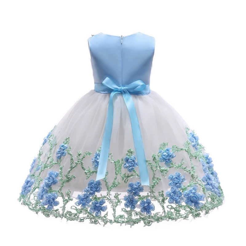 2018 Summer Girls Dresses Girl Flowers Clothes Kids Beauty Dress Children Party and Wedding Baby Clothing 2-10 Years | Детская одежда и