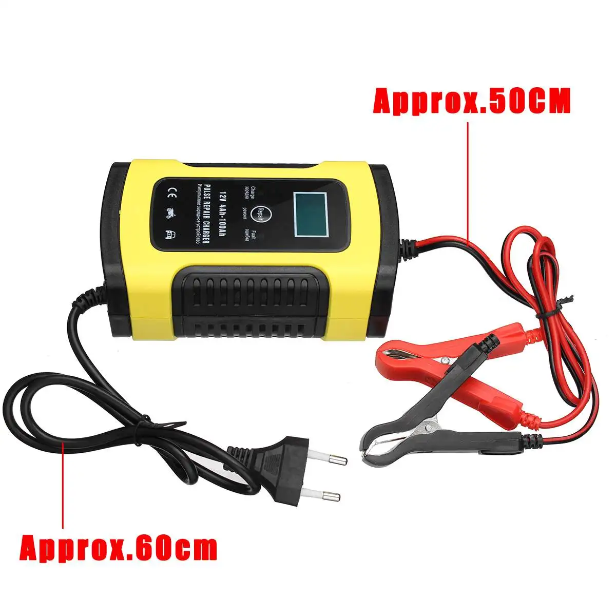 12v 5a lcd smart fast car battery charger for auto motorcycle lead acid agm gel batteries intelligent charging 12 v volt 5 a amp free global shipping