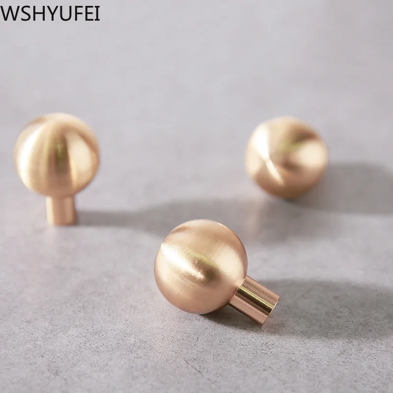 4 шт./лот высокое качество минимализм круглая латунная ручка шкаф с ящиком