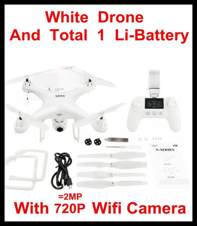 GPSwhite 2MP S20W 1B SJRC S20W gps Трансмиссия Радиоуправляемый Дрон Квадрокоптер вертолет с HD Wifi камерой VS s30w s70w f11 z5 syma x8pro Радиоуправляемый Дрон - Цвет: GPSwhite 2MP S20W 1B