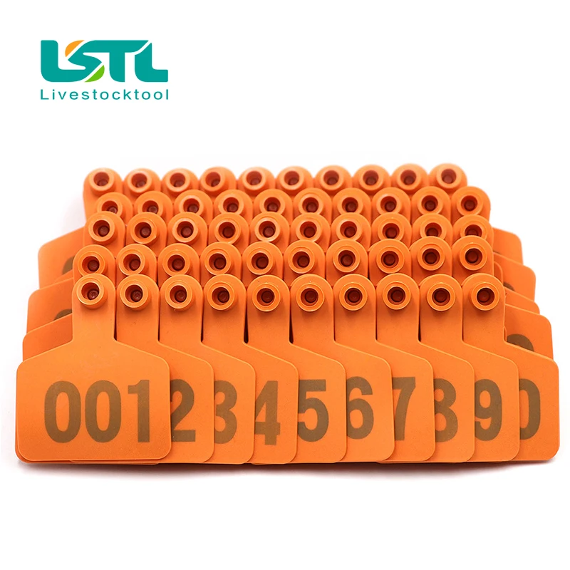 100 шт./компл. ТПУ коровья корова Ушные бирки знаки со словами набрав медные серьги