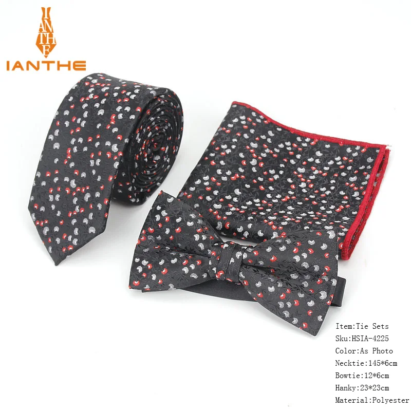 3 шт. мужской галстук набор галстук-бабочка тонкий высокое качество Узкие