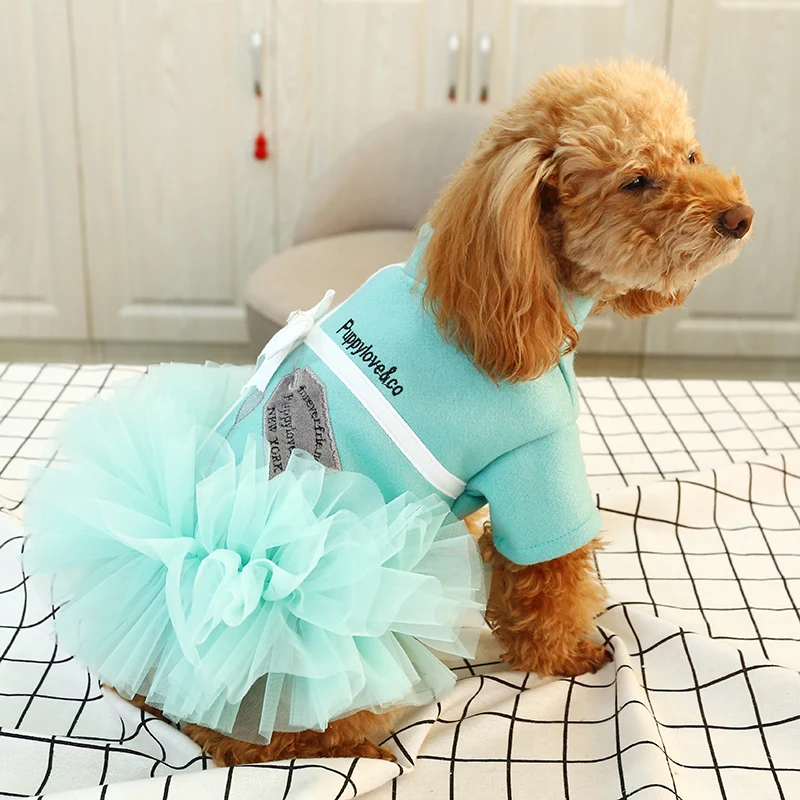 Платье принцессы Тедди Pomeranian Bichon платье маленькой собаки милый щенок весеннее и