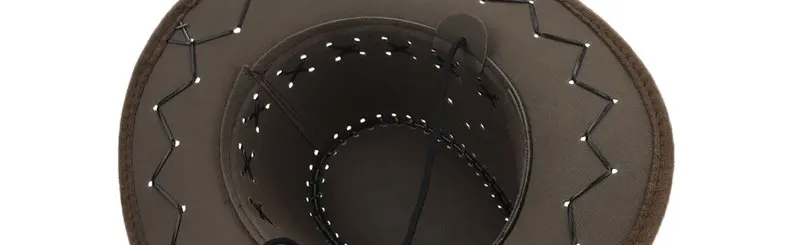 Ковбойские шапки для детей с полями Sombreros Mujer в Западном и американском стиле для мальчиков Sombrero Vaquero из искусственной замши с тремя завязками YY17164