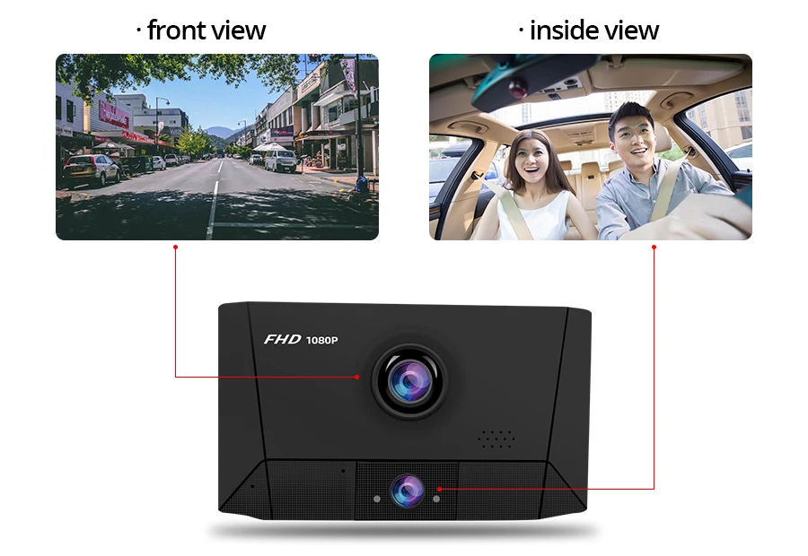 E-ACE B13 DVR 4,0 дюймов авто рекордер 1080P FHD видеорегистратор ночного видения автомобильные видеорегистраторы 3 объектива камеры Автомобильная камера видеорегистратор
