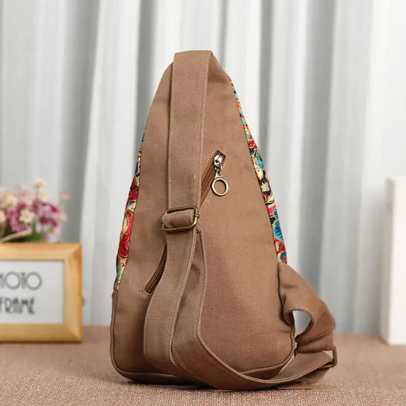 2018 Boho Стиль Холст Crossbody сумка для женщин Женский Винтаж обувь девочек груди пакет