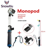 snowhu waterproof diving floating extension pole float floaty 62cm monopod wifi clip for gopro hero 10 9 8 7 6 5 4s 4 3 gp239