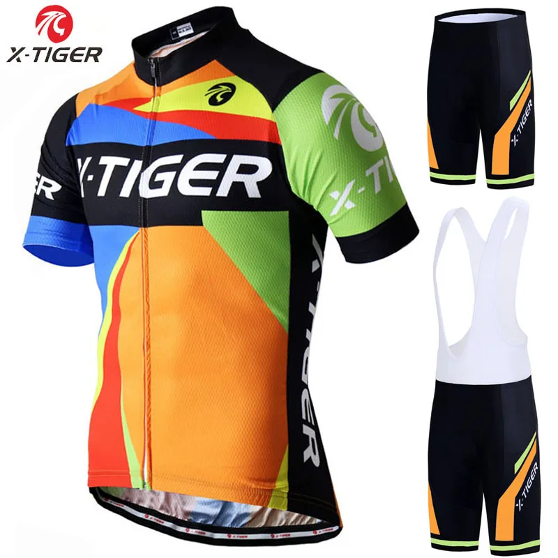 X-tiger-Conjunto de Ropa de Ciclismo profesional, Jersey de verano para bicicleta de montaña, Ropa deportiva, Maillot
