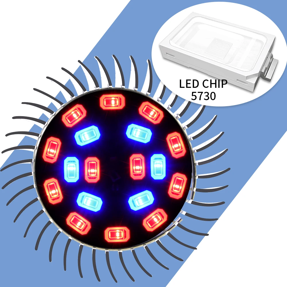 Крытый светодиодные рассады E14 Full Spectrum Led 220 V Phytolamp E27 Гидропоника с увеличительным