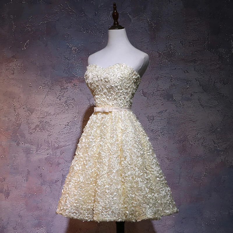 Сексуальные желтые короткие платья для встречи выпускников выпускного вечера 8