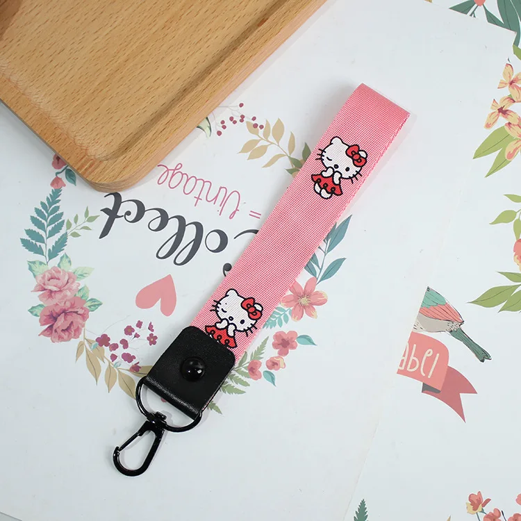 2 шт./компл. ремешок на запястье Kitty Cat Bear шею для ключей ID карты IPhone USB держатель