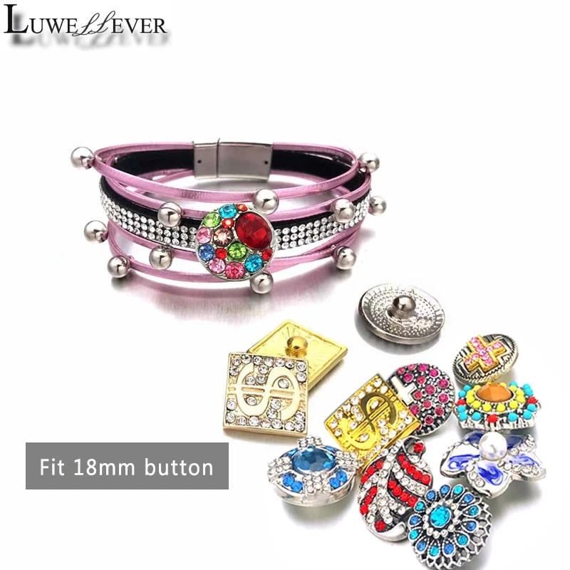 Модный хрустальный Магнитный бархатный кожаный браслет 314 Стразы подходит для