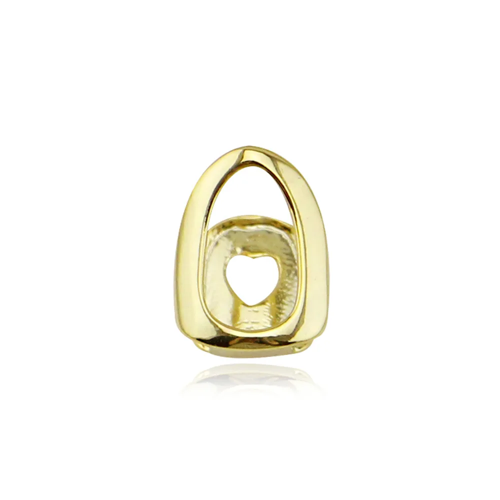 Заводская низкая цена золотой цвет зубы Grillz набор смешанный дизайн поддельные зубы Grillz хип-хоп крутые Мужские украшения для тела США рэп рот шапки - Окраска металла: gold color single