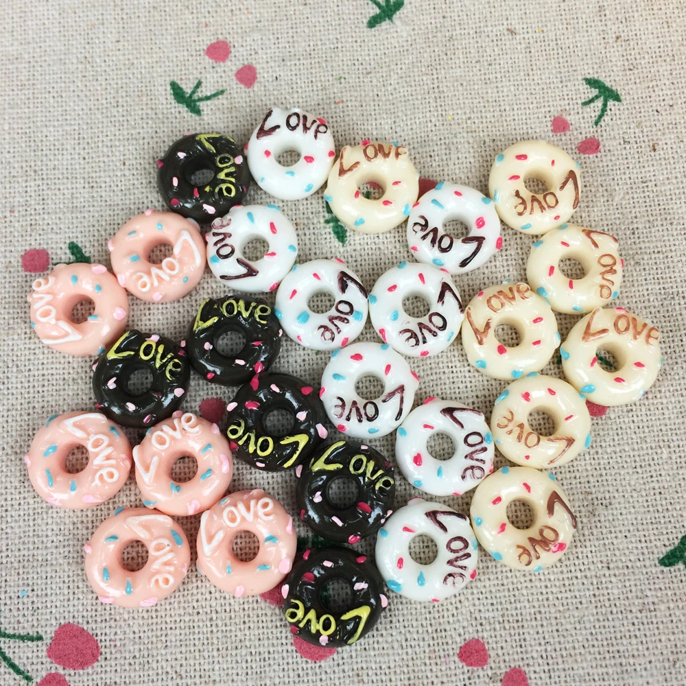 

Смешанные 4 цвета плоская задняя Смола Кабошон миниатюрная еда DIY Flatback украшения аксессуары Скрапбукинг Украшение ремесло: 18 мм