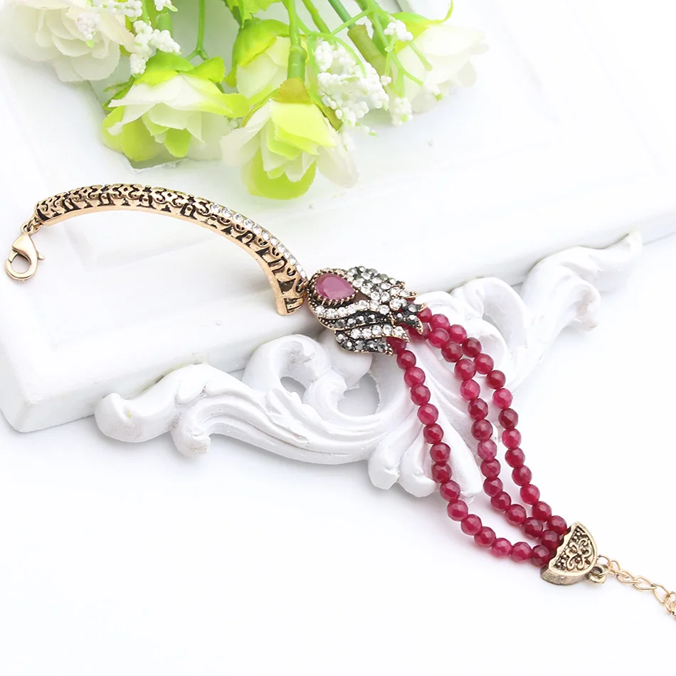 Женский винтажный браслет античный из смолы тюльпана|jewelry bracelet|jewelry whitejewelry bracelets
