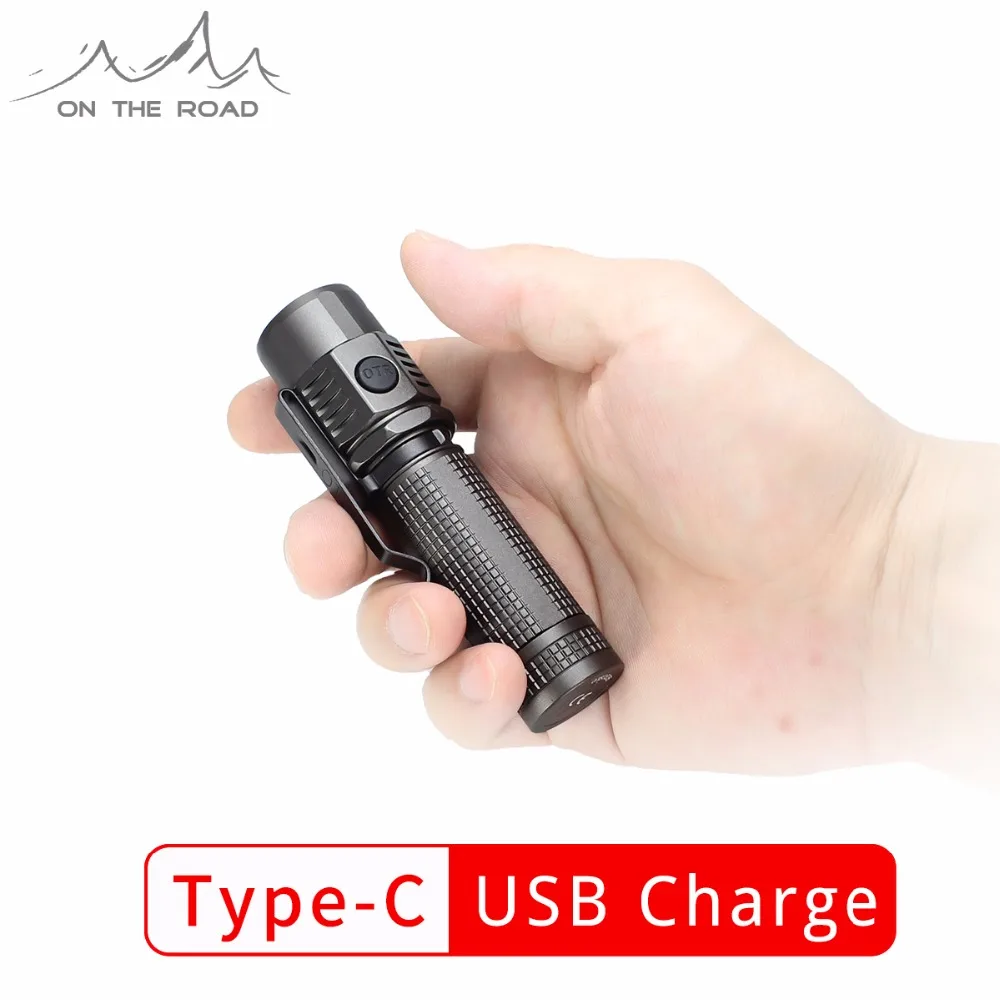В дороге U18 тип-c USB фонарик USB-C фонарь зарядка CREE светодиодный 1100lm мини EDC фонарик маленький профессиональный открытый