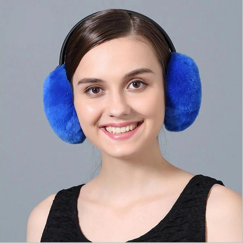 New Autumn and winter new rex rabbit fur earmuffs warm cute deaf real 200 | Аксессуары для одежды