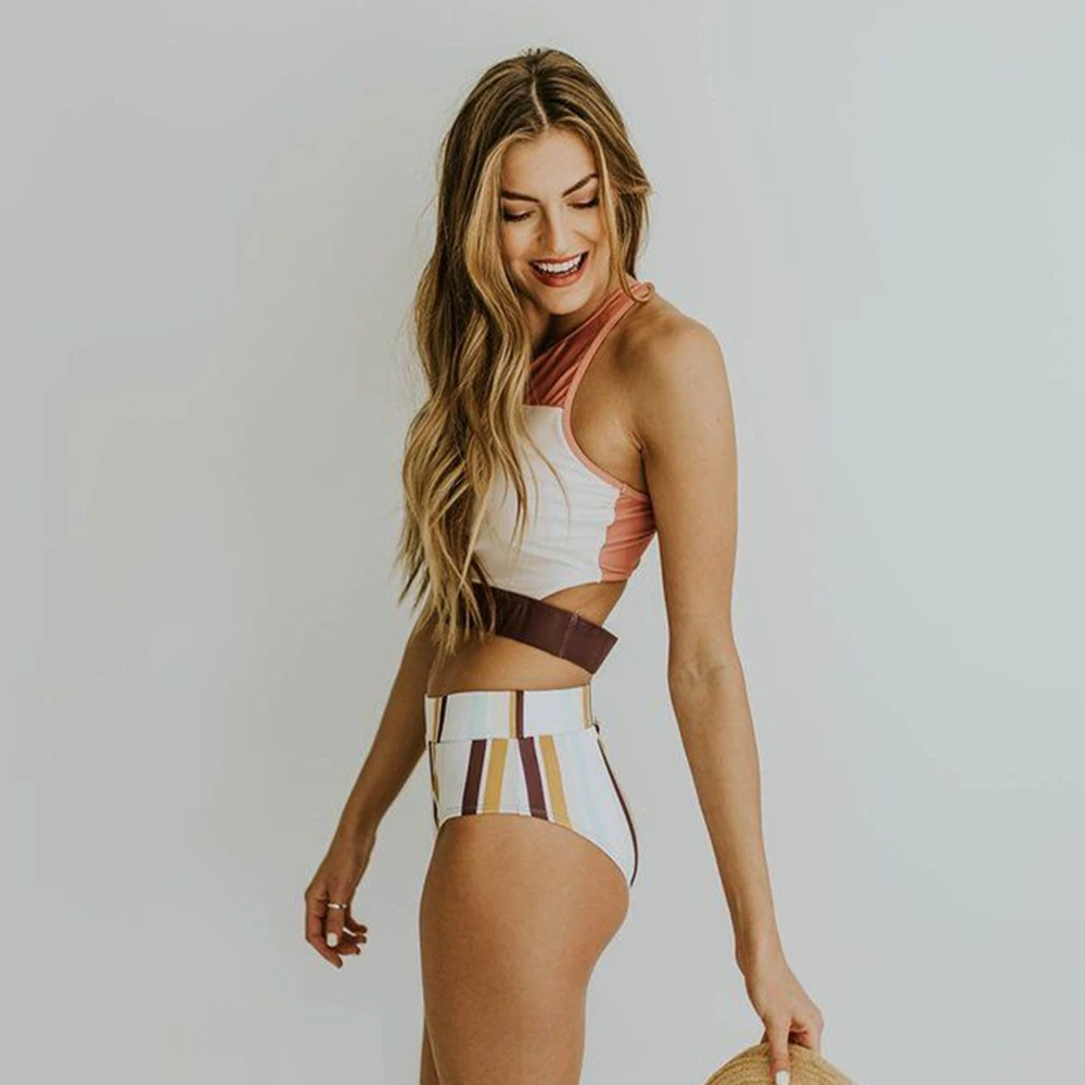 2019 ROSIELARS Летняя Пляжная Сексуальная танкини из двух частей для женщин купальник