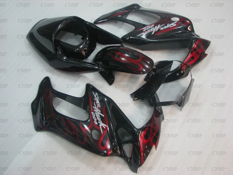 Для Honda VTR1000F 01 02 кузов VTR 1000F 1995 2005 Красный Черный пламя обтекатель наборы для 99 00