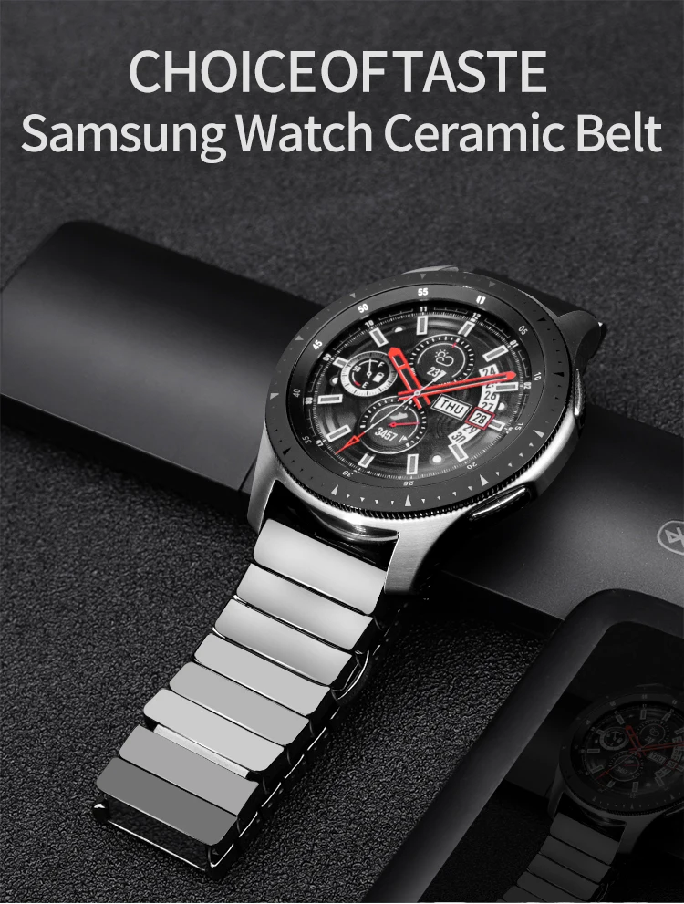20 мм 22 мм керамический ремешок полуматовый сменный Браслет для samsung gear S2(классический)/S3/S4/Galaxy Watch 46 мм керамический ремешок для часов