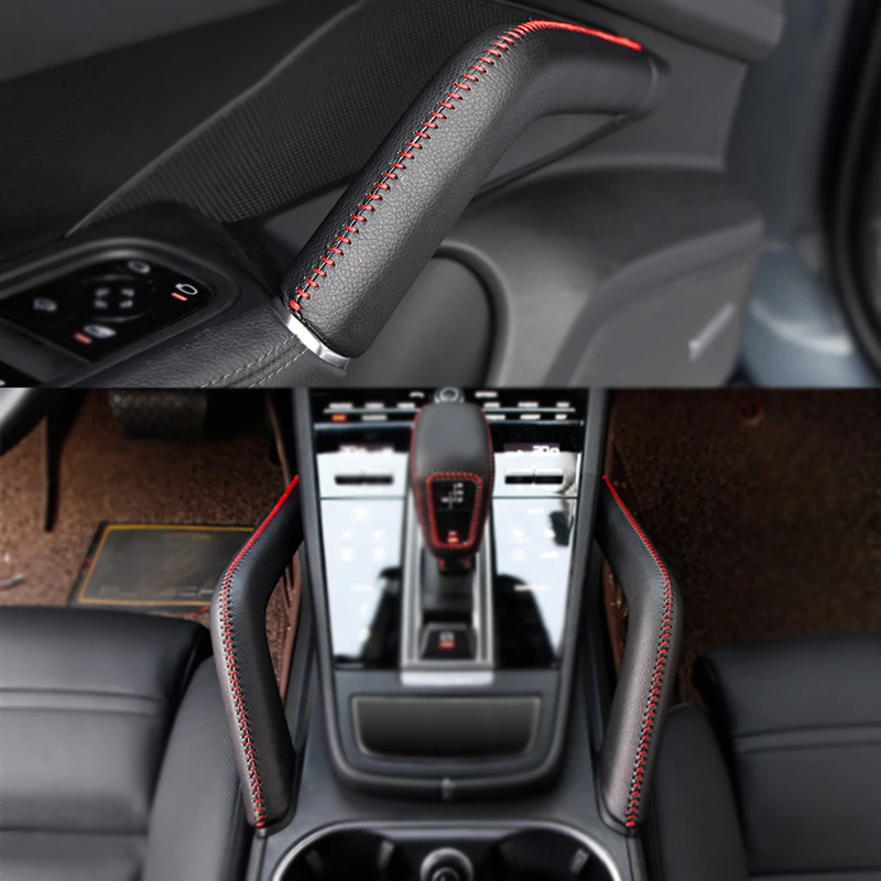 Для Porsche Cayenne 2011 2013 2014 2015 2016 1 шт. внутренняя дверная ручка из коровьей