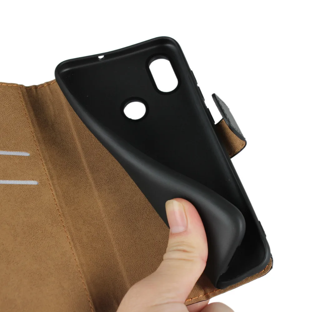 Кожаный чехол кошелек для Xiaomi Mi8 роскошный откидной с магнитной подставкой карт Mi