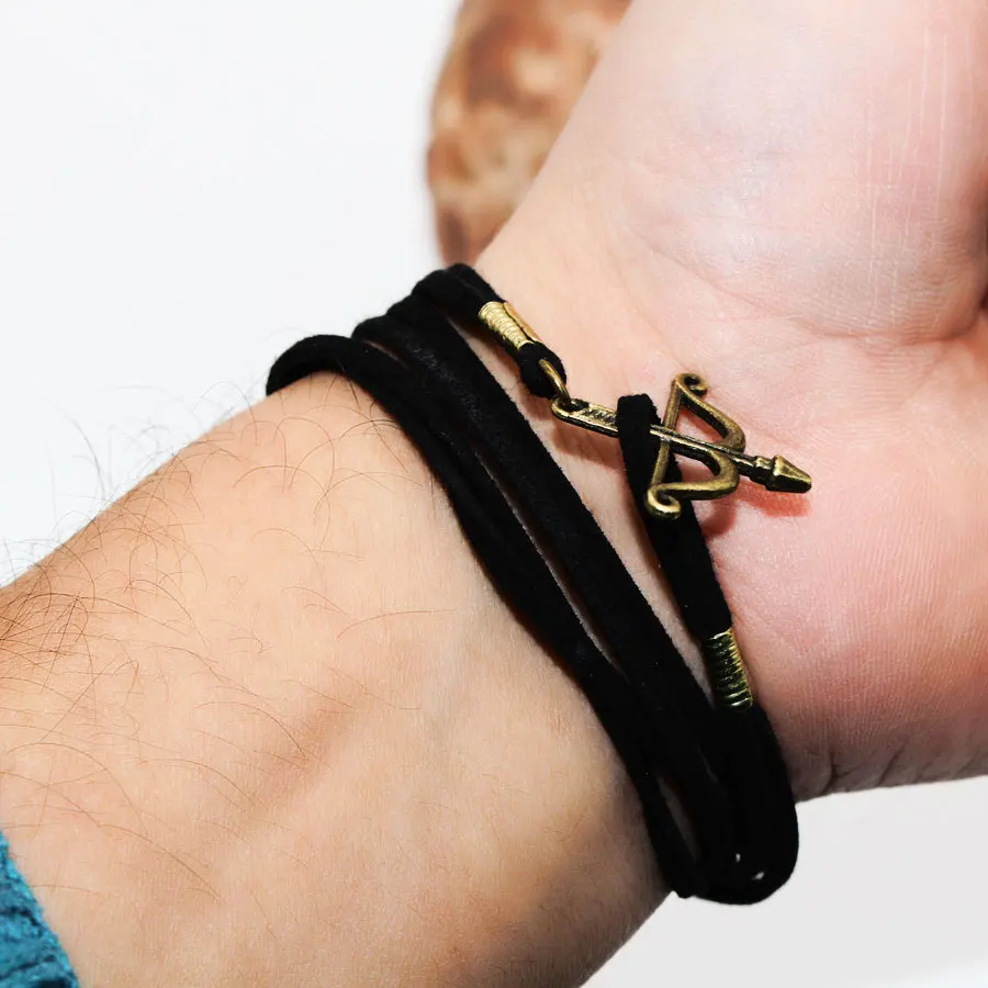 Арбалет wbo414 в стиле ретро многослойный плетеный кожаный браслет ювелирные