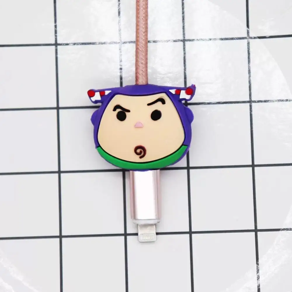 Милый Кабельный органайзер с героями мультфильмов, защита от usb зарядки, шнур для передачи данных, защитный держатель, чехол, органайзер, кабель, провод - Цвет: 4
