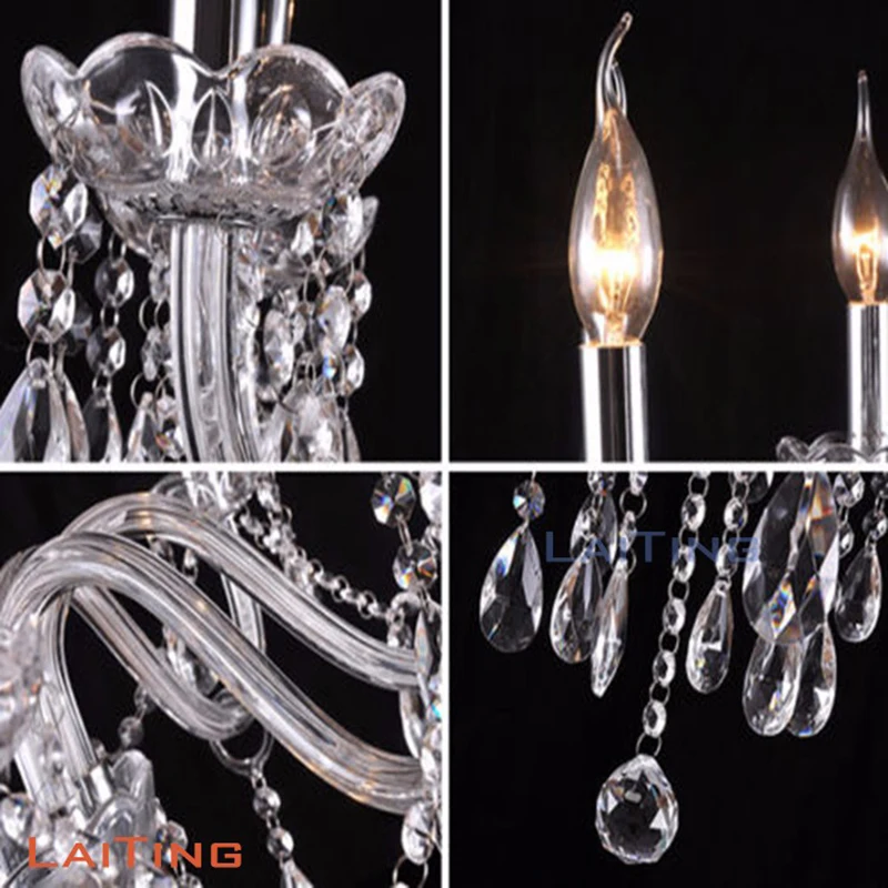 Интерьерные стеклянные люстры для украшения свадьбы бракосочетания + бесплатная