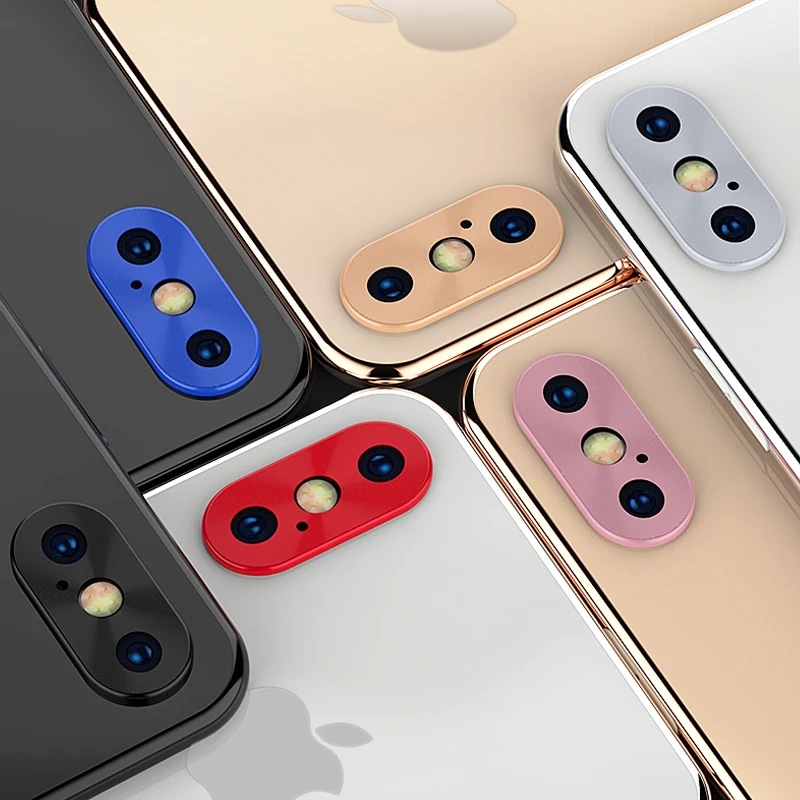 Welsely Rear Camera Back Lens Ring Protective Full Cover Protector Protection for iPhone X Xs MAX XR 7 8 Plus Metal Case Luxury | Мобильные