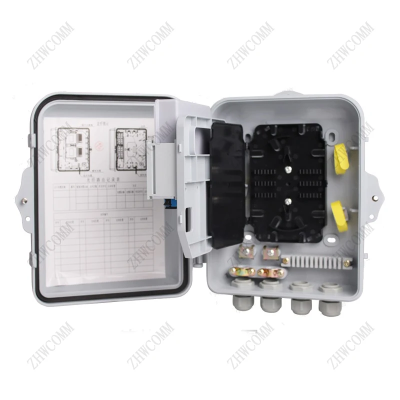 

ZHWCOMM high quality 8 Core outdoor Fiber Optic Terminal Box 8 port Fiber Optic Distribution Box